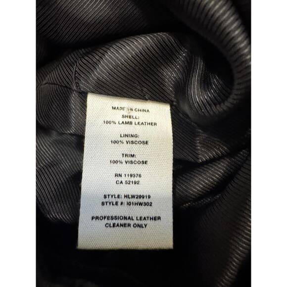 HELMUT LANG Black Leather Mini Skirt Button Front in Size 4 - Picture 8 of 9